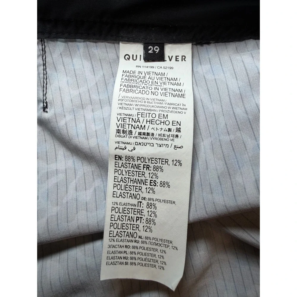 Quiksilver Highline Highlite Board Shorts Blue Black 29 Swim Trunks‎ AQBS031311